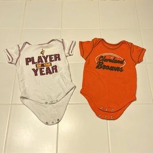 Cleveland Cavaliers and Cleveland Browns, 12 month, onesies